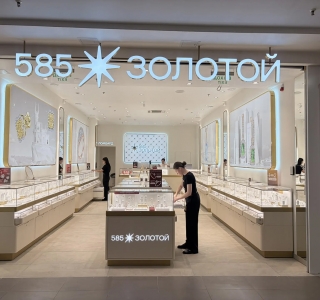 Оформление магазина 585 ЗОЛОТОЙ, г. Санкт-петербург, ТРК Меркурий